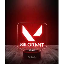 Lampka LED 3D Plexido Prezent Valorant Logo - 1