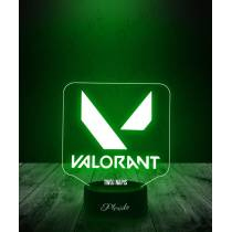 Lampka LED 3D Plexido Prezent Valorant Logo - 2