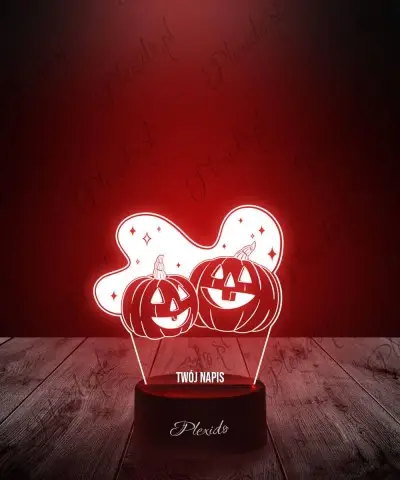 Lampka LED 3D Plexido Halloween Straszne Dynie - 1