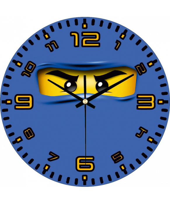 zegar_ścienny_dla_dzieci_plexido_ninjago_niebieski