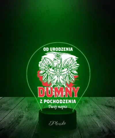 Lampka LED 3D Plexido z Nadrukiem Polska Orzeł - 1