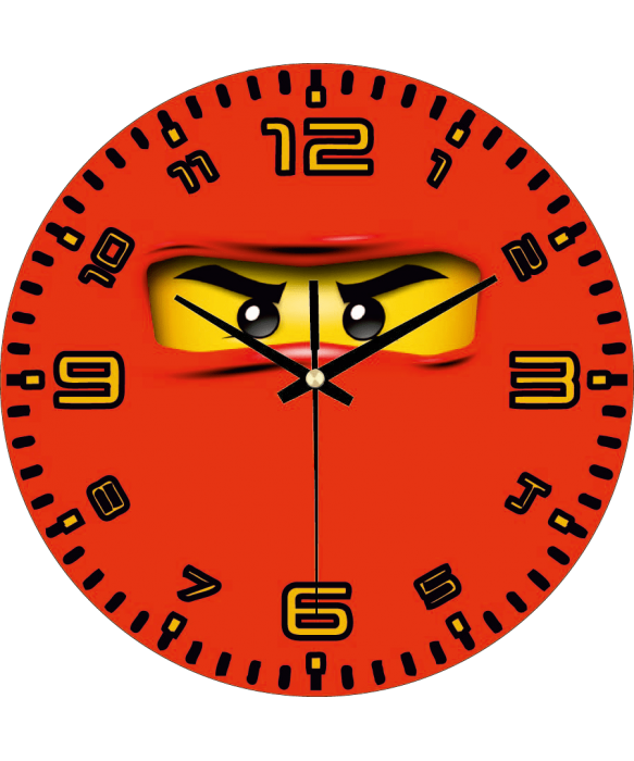 zegar_ścienny_dla_dzieci_plexido_ninjago_czerwony