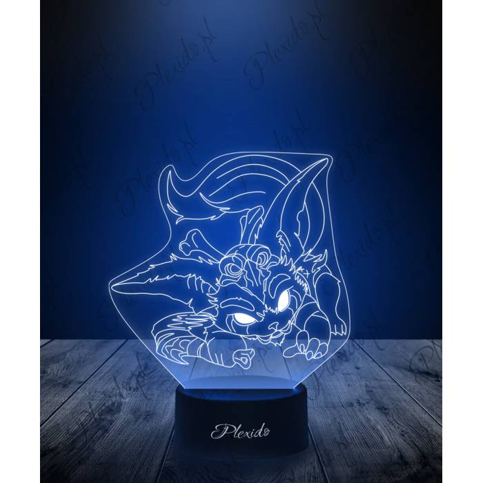 Lampka LED 3D Plexido Leaque Of Legends Gnar - 1