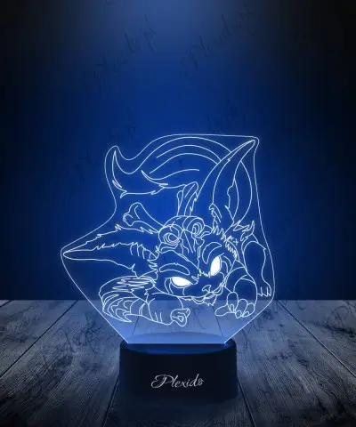 Lampka LED 3D Plexido Leaque Of Legends Gnar - 1