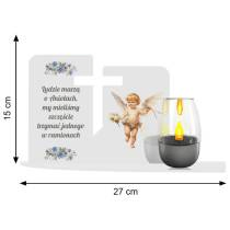 Biały Znicz Solarny dla Dziecka na Grób Wszystkich Świętych Wzory - 5