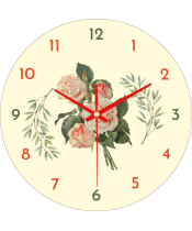 zegar_ścienny_do_biura_plexido_kwiaty_róże
