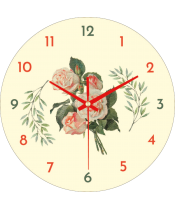 zegar_ścienny_do_biura_plexido_kwiaty_róże