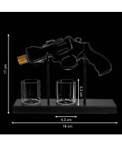 Zestaw do Whisky Karafka Rewolwer + 2 Kieliszki na Prezent - 3