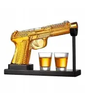 Zestaw do Whisky Karafka Pistolet + 2 Kieliszki na Prezent - 1