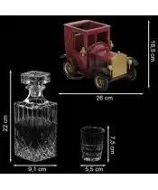 Zestaw do Whisky Karafka Samochód + 2 Kieliszki na Prezent - 3