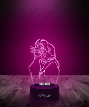 3D LED Lampe Märchen Der König der Löwen Simba und Nala für Kinder