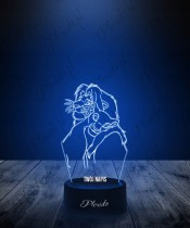 3D LED Lampe Märchen Der König der Löwen Simba und Nala für Kinder