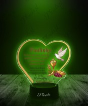 3D LED Plexido Lamp Holy Communion Eucharist Heart