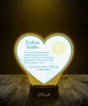 Plexido LED Lamp Holy Communion Souvenir Heart IHS