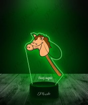 3D Plexido LED Lamp with Horse Print on a Stick