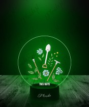 3D LED Lampe mit Aufdruck Gartengeräte
