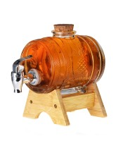 Engraved Whiskey Decanter with Tap for Gift Plexido Barrel