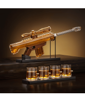 Zestaw do Whisky Karafka Snajperska + 4 Szklanki na Prezent