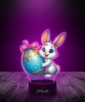 3D Plexido LED Lampe Hase mit Osterei