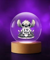 Crystal Ball 3D Stitch I Love You