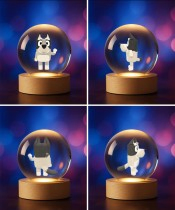 3D Crystal Ball Fairy Tale Bluey