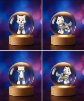 3D-Kristallkugel Everest Paw Patrol