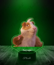 3D-LED-Plexido-Lampe mit Kayara-Aufdruck Unbesiegter Hamster