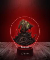 3D LED Lamp with Print Slayer Doom The Dark Ages