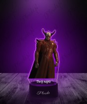 3D-gedruckte LED-Lampe Doom The Dark Ages Prinz Ahzrak