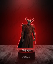 3D-gedruckte LED-Lampe Doom The Dark Ages Prinz Ahzrak