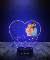 3D-LED-Lampe mit Herz-Print zum Muttertag und Vatertag