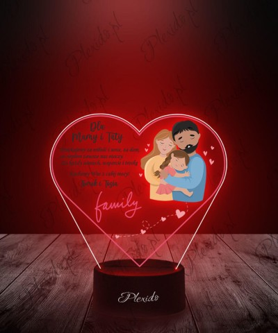 3D-LED-Lampe mit Herz-Print...