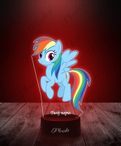 Mein kleines Pony Rainbow Dash 3D-gedruckte LED-Lampe
