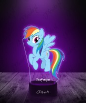 Mein kleines Pony Rainbow Dash 3D-gedruckte LED-Lampe