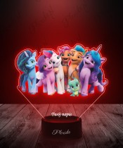 3D LED Lamp with My Little Pony Print