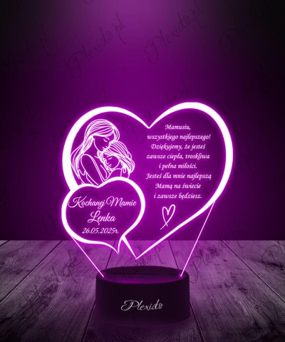 3D LED Lampe Zwei Herzen...