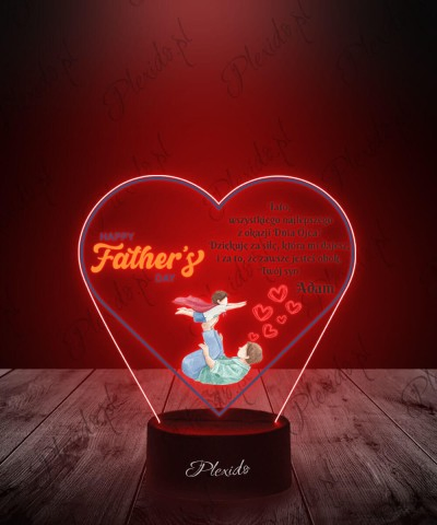 3D-LED-Lampe mit „Happy...