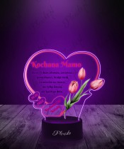 3D LED Lampe mit Herzdruck Tulpen Muttertag