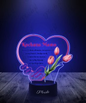 3D LED Lampe mit Herzdruck Tulpen Muttertag