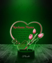 3D LED Lampe mit Herzdruck Tulpen Muttertag