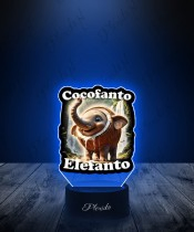 3D LED Lamp with Print Cocofanto Elefanto