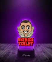 3D LED Lamp with Print Skibidi Toilet
