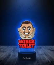 3D LED Lamp with Print Skibidi Toilet