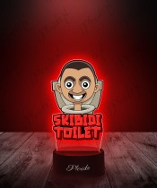 3D LED Lamp with Print Skibidi Toilet