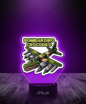 3D LED Lamp with Print Bombardiro Crocodilo