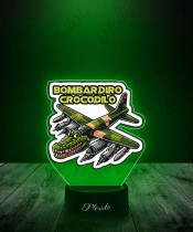3D LED Lamp with Print Bombardiro Crocodilo