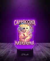 3D LED Lamp with Print Ballerina Cappuccina