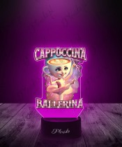3D LED Lamp with Print Ballerina Cappuccina