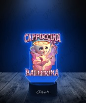 3D LED Lamp with Print Ballerina Cappuccina