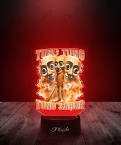 3D LED Lamp with Print Tung Tung Tung Sahur